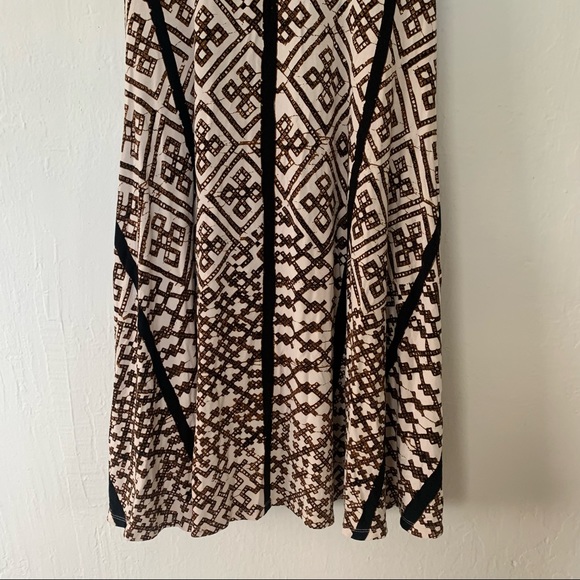 Anthropologie Bel Kazan Geometric Neutral Motif Dress - Picture 6 of 10